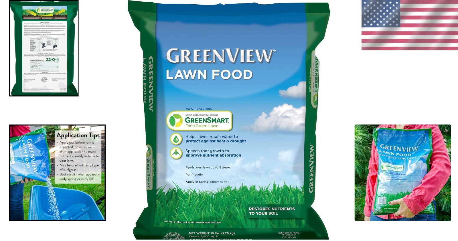 Efficient 16 lb. Lawn Fertilizer – Supports Root Growth & Drought Resistance