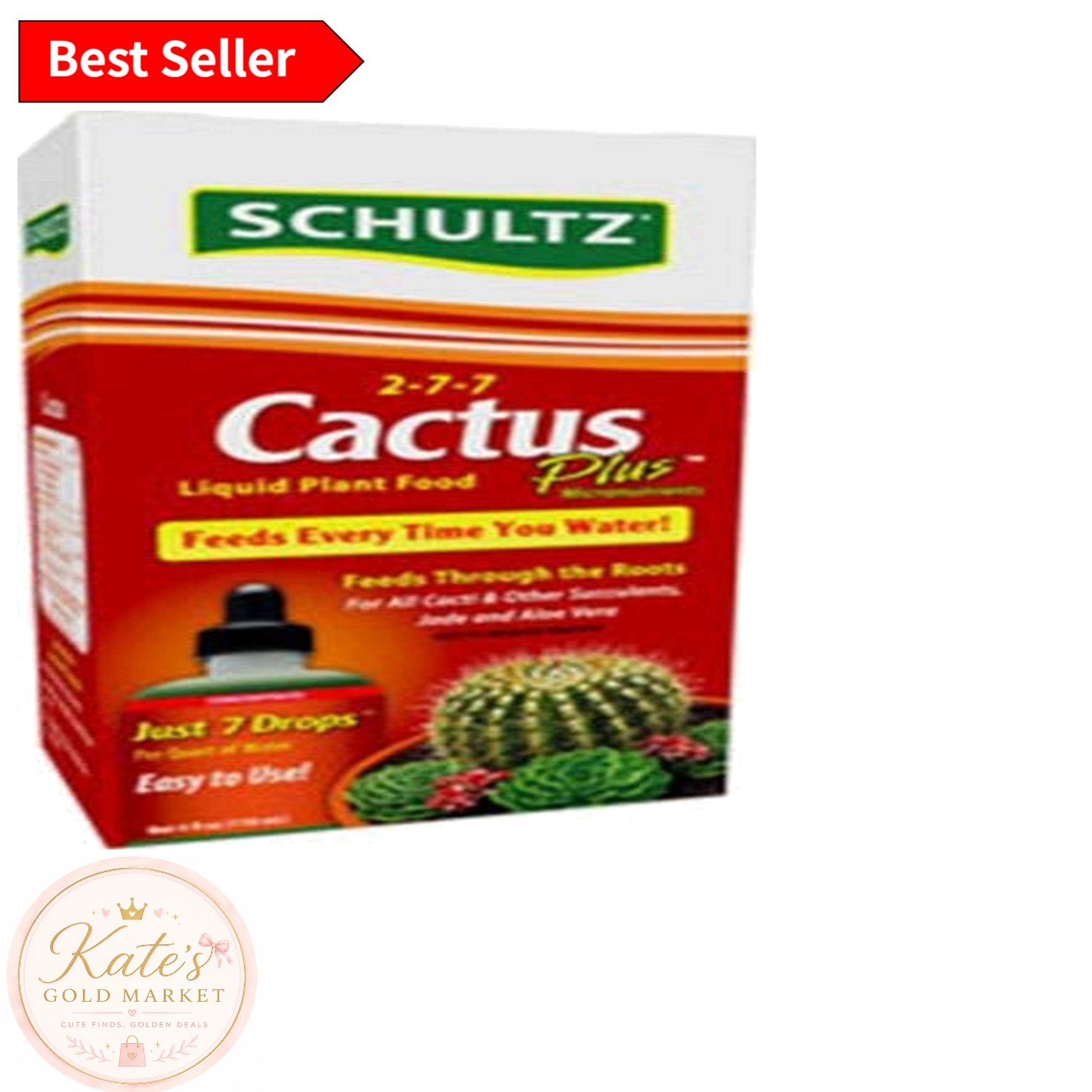 Cactus Plus Liquid Plant Food 4 oz – Fast-Absorbing Formula for Thriving Cacti