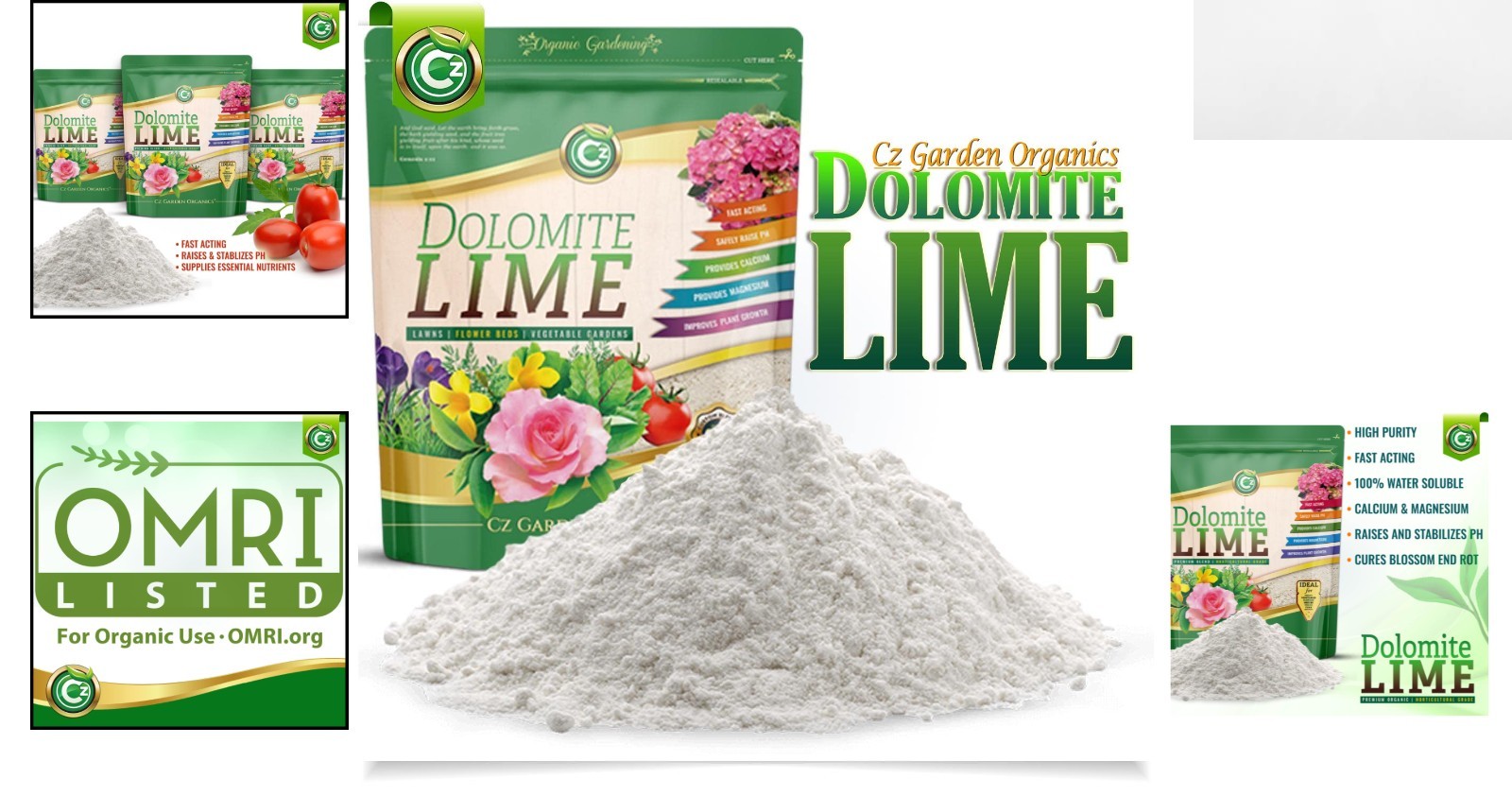 5LB Organic Dolomite Lime – Enhance Soil pH & Prevent Blossom End Rot