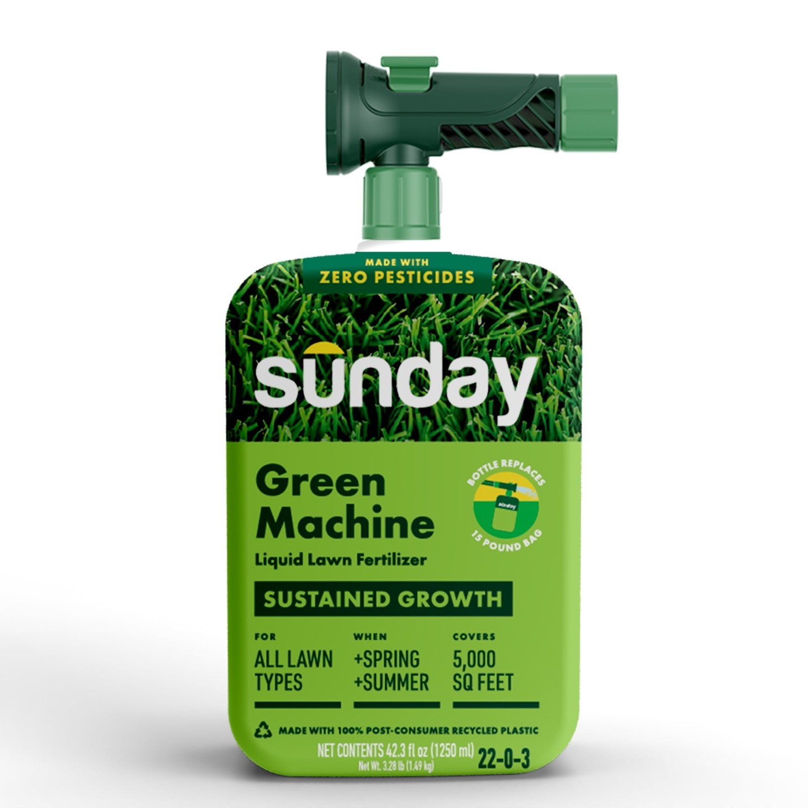Green Machine Ready-to-Spray Liquid Lawn Fertilizer 22-0-3 42.3 oz 5000-Sq ft