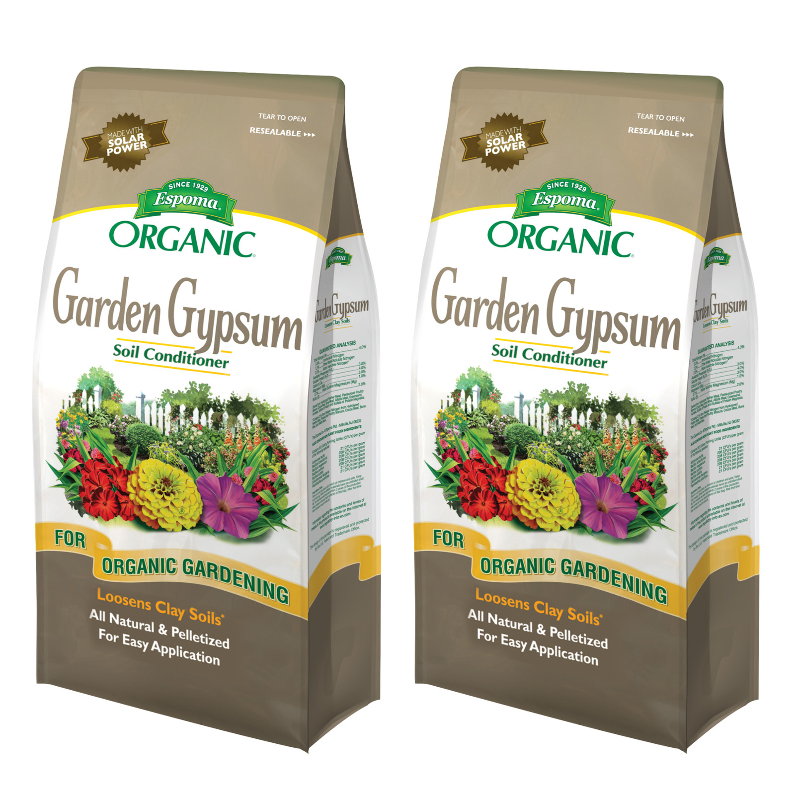 Espoma Garden Gypsum Plant Fertilizer, 6-Pounds, 2 Pack