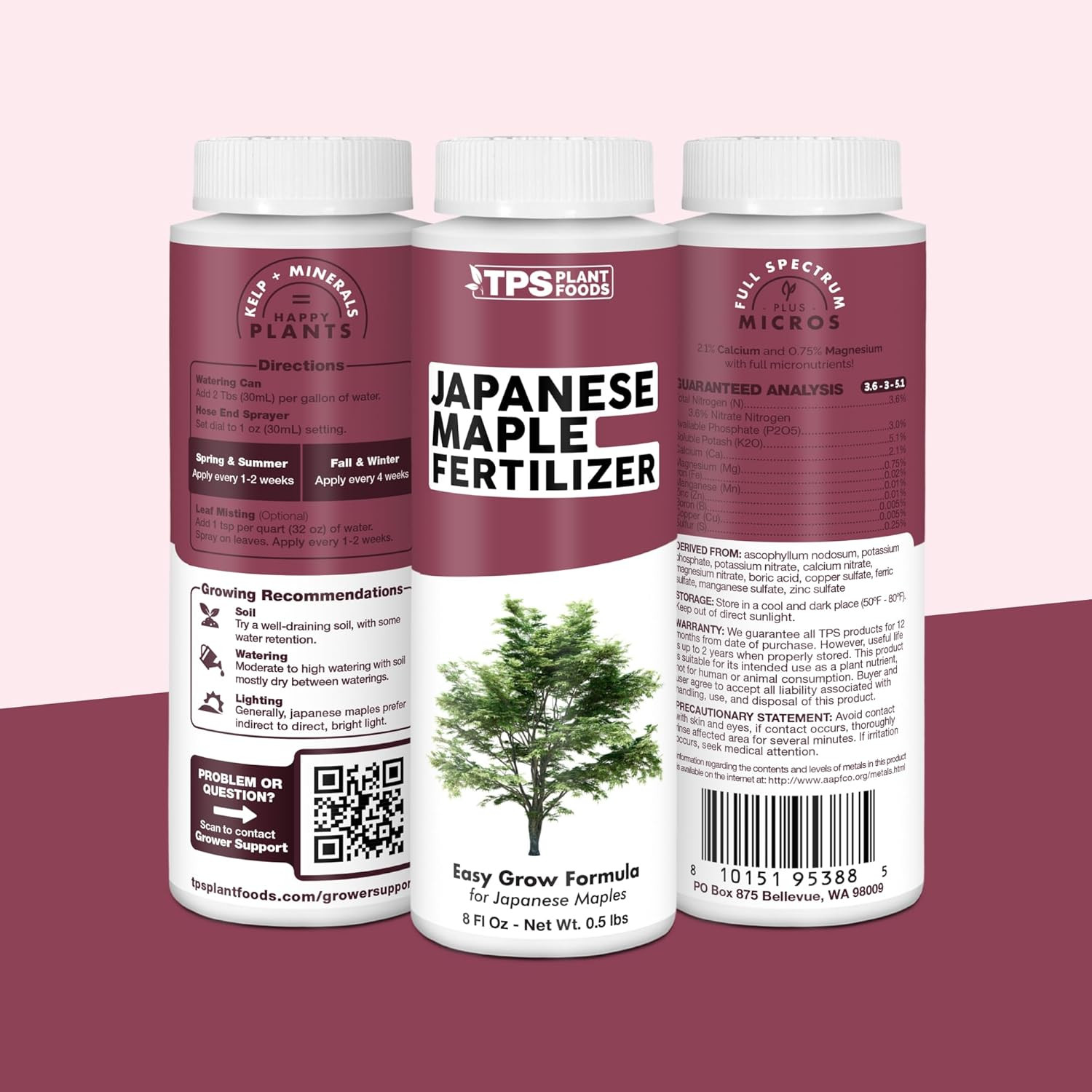 Japanese Maple Tree Fertilizer, Liquid Plant Food for Vibrant Color, 8 Oz | Supp
