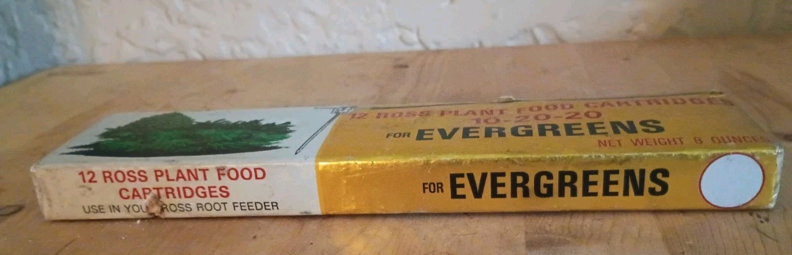 Vintage Ross Fertilizer For Beautiful Trees Package ~ Garden Shed Decor 70s 80s
