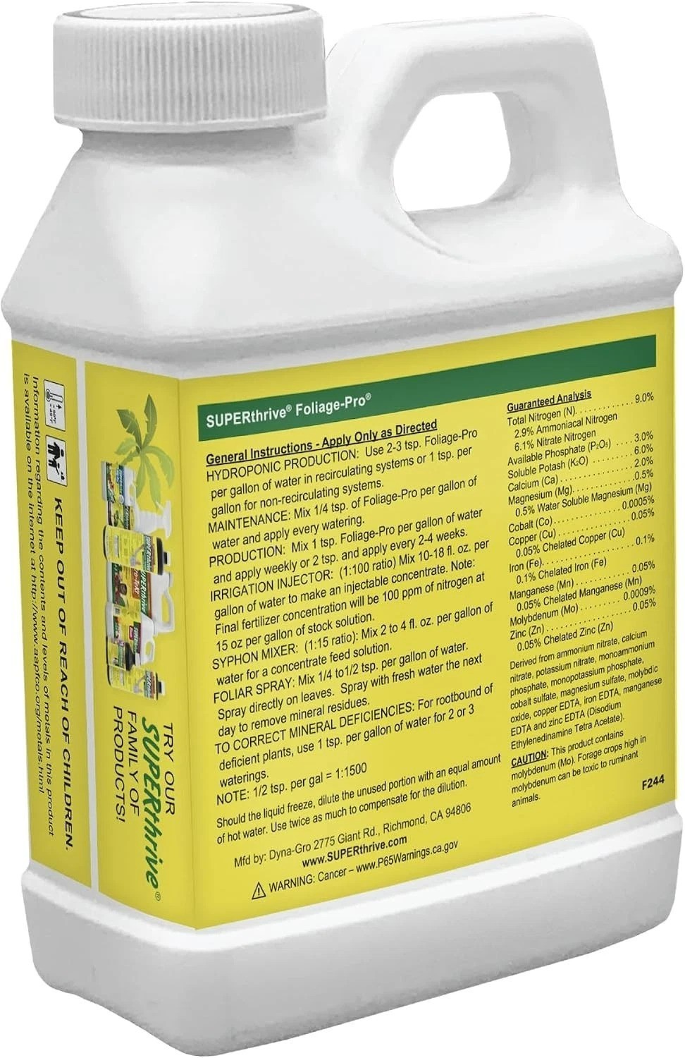 Foliage Pro 8 oz – High Nitrogen Plant Fertilizer for Tropical Plants