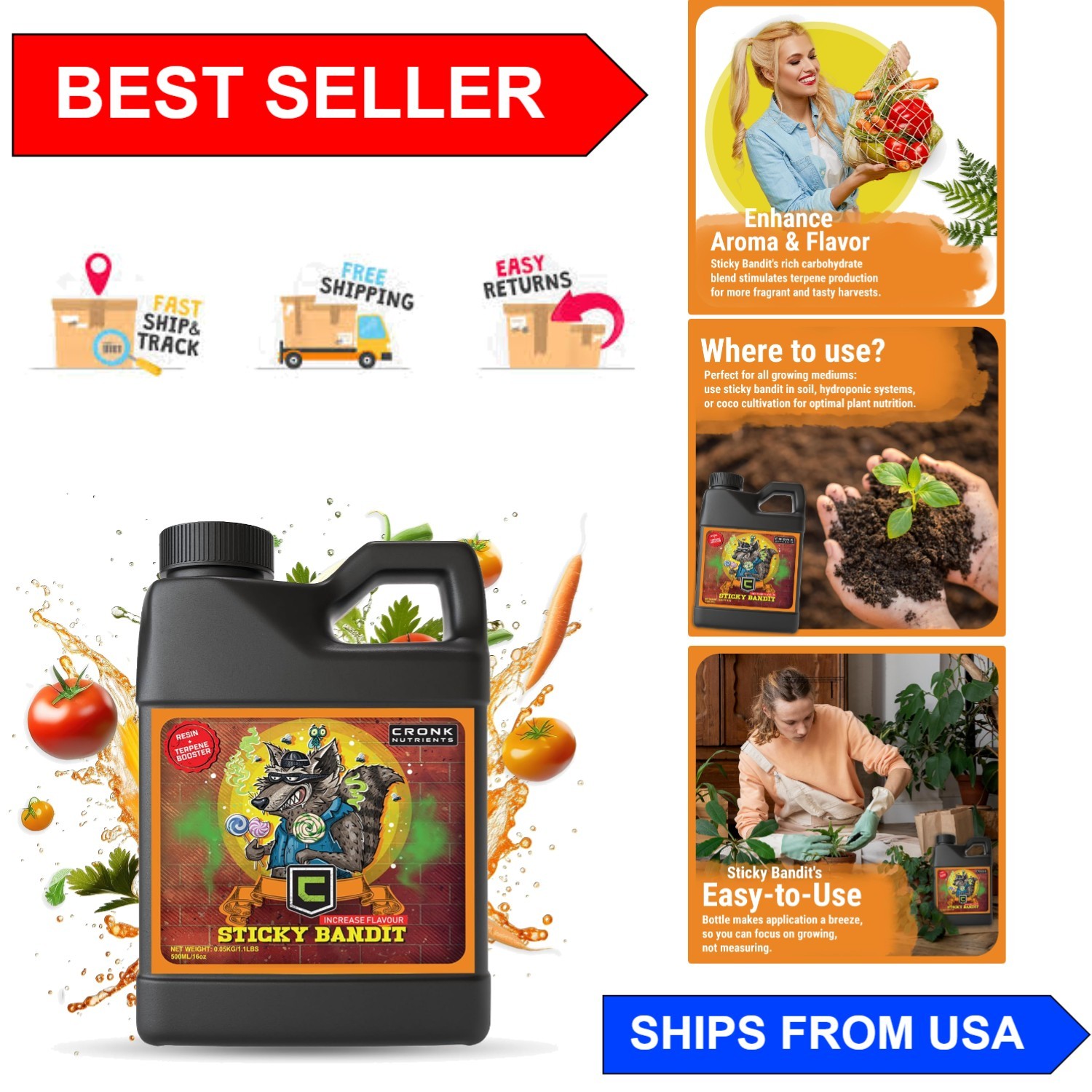 Versatile 1L Plant Fertilizer for Hydroponics & Soil – Boosts Aroma & Taste