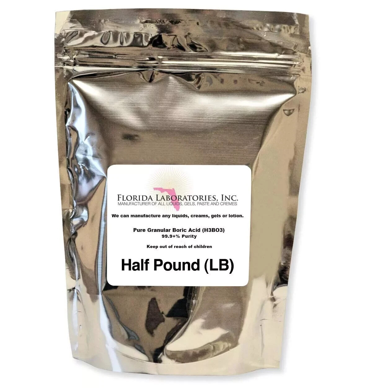 Boric Acid Granular Powder 99.9% Pure 1/2 lb Orthoboric Acid for Multiple Uses