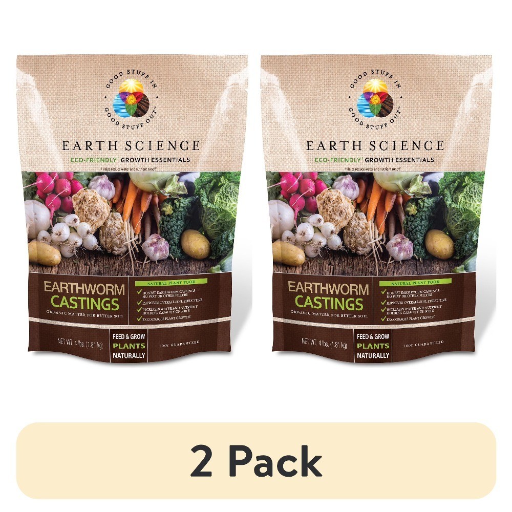 Organic Earthworm Castings Fertilizer 4 lb Soil Amendment for Vegetable Garden