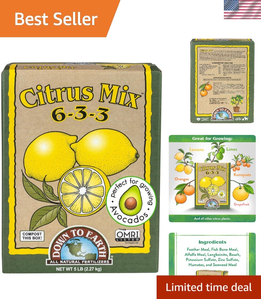 All-Natural Organic Citrus Mix – Fertilizer for Lush Lemons & Oranges 5 lb