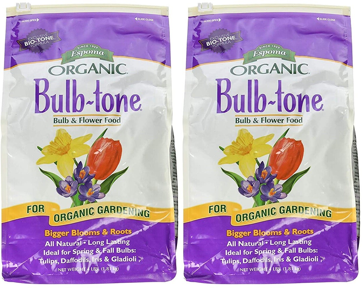 Espoma BT4 4 lb Organic All Natural Bulb-Tone Bulb Fertilizer Food – Pack of 2