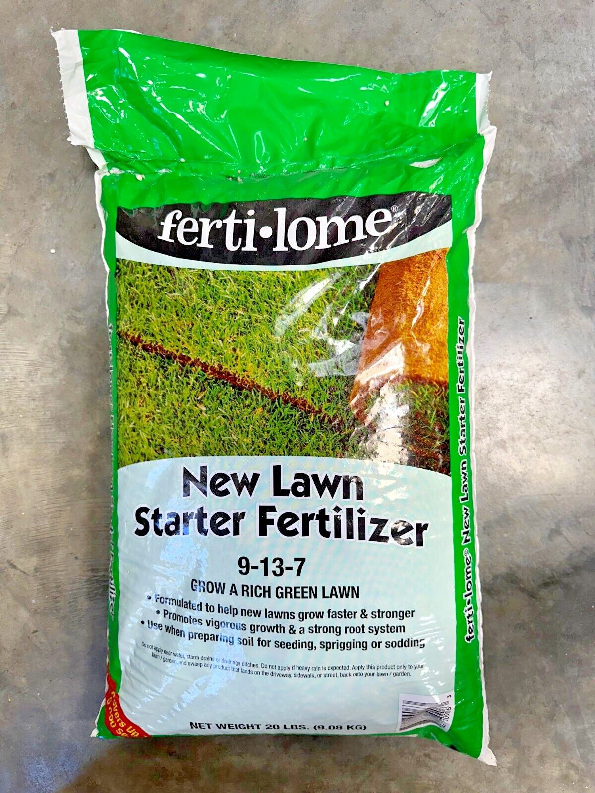 Fertilome New Lawn Starter Fertilizer, 9-13-7, 20 Lb Bag