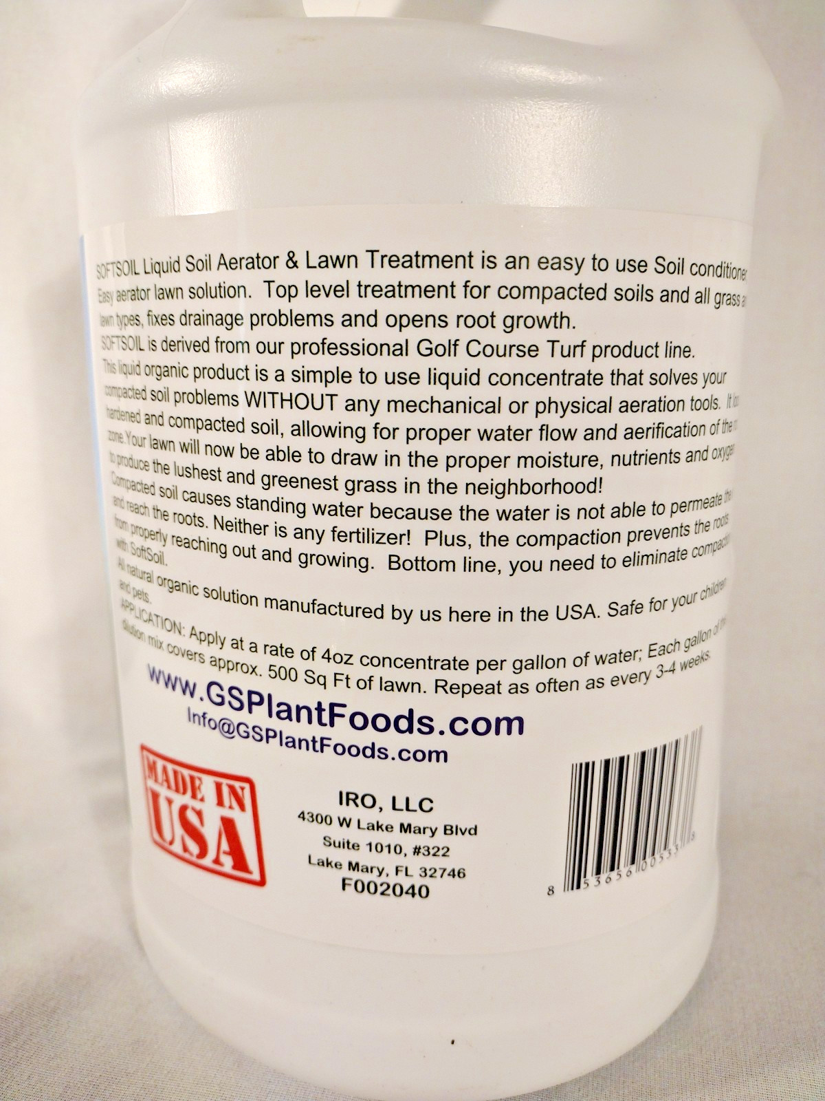1 Gallon/Soft Soil Liquid Soil Aerator & Lawn Treatment to Fix Compacted Soils