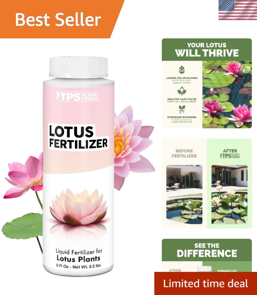 Lotus Fertilizer – 8 oz of Fish Safe Liquid for Stronger Roots & Vibrant Blooms