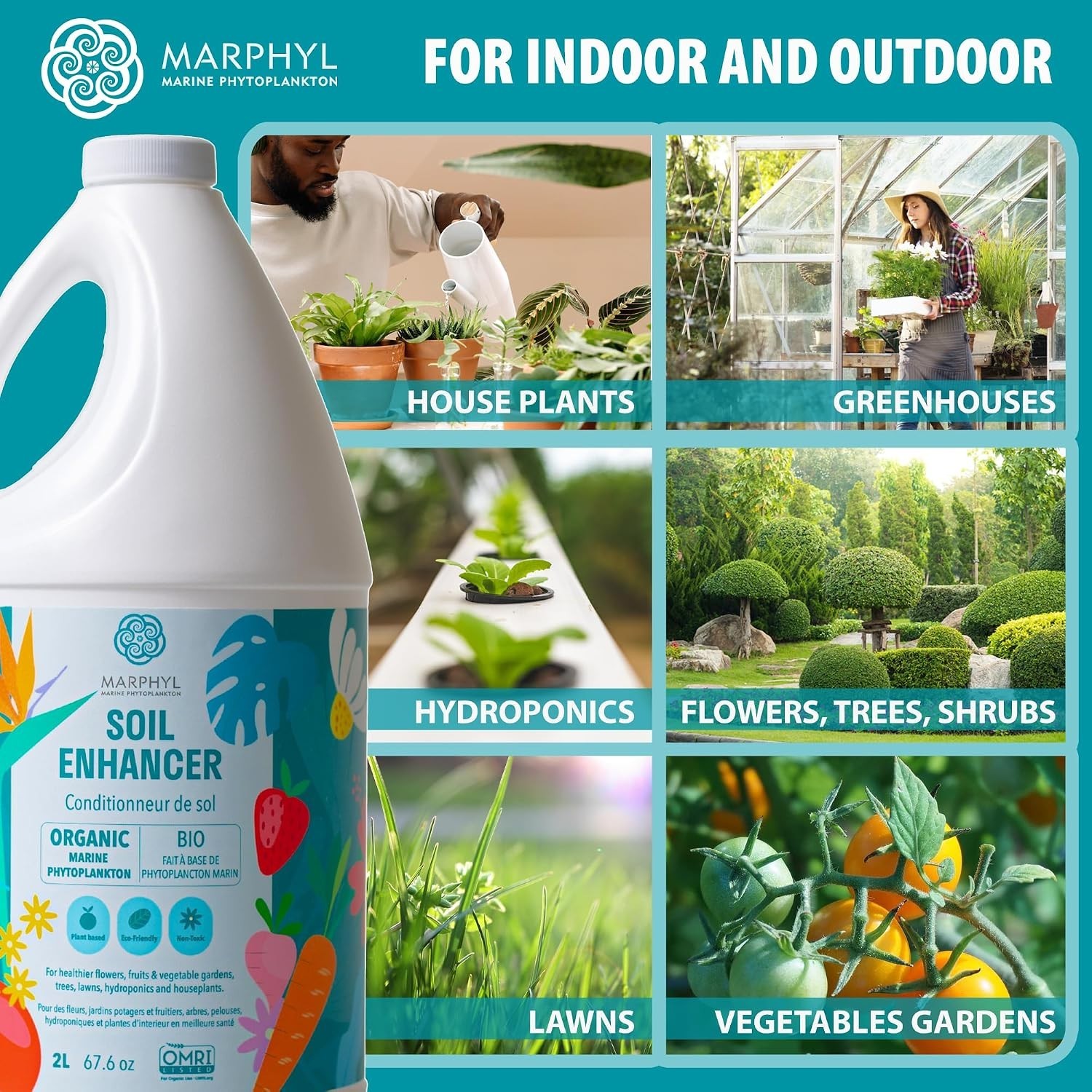 Organic All-Purpose Fertilizer for Flowers & Vegetables – 16.9 Oz Liquid Formula