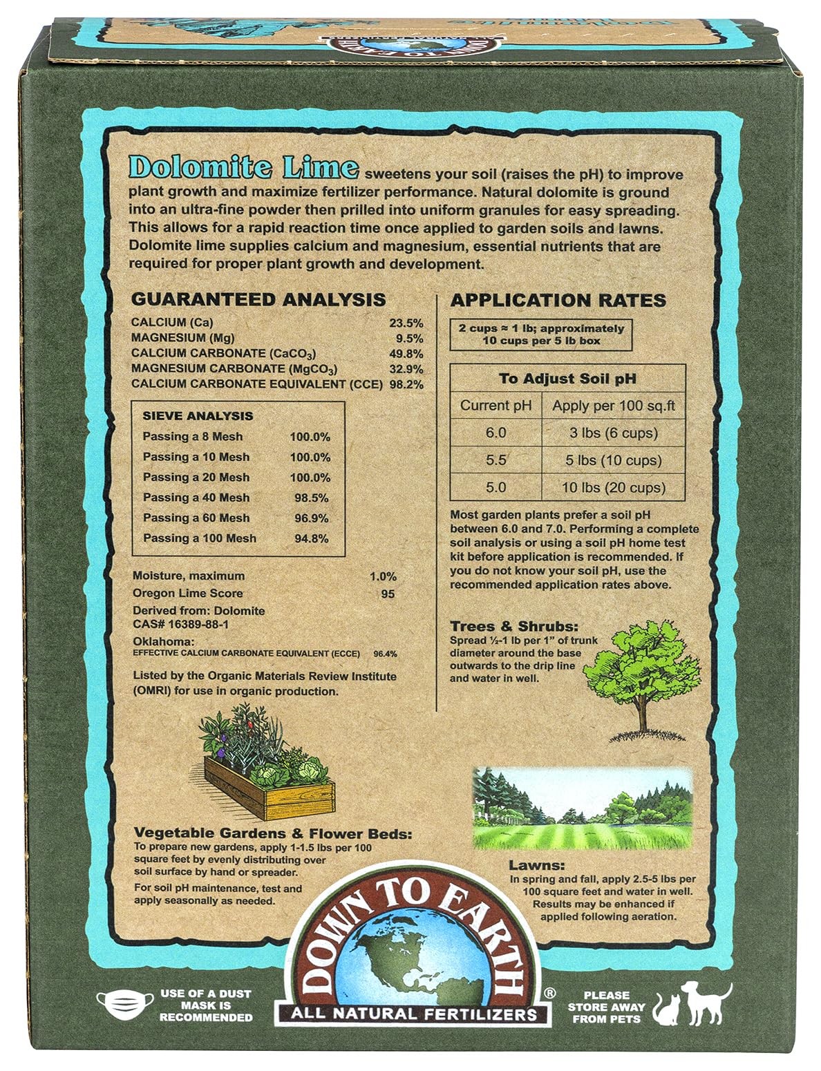 5 Lb Organic Lawn Fertilizer Raises Soil Ph Improves Nutrient Uptake And Growth