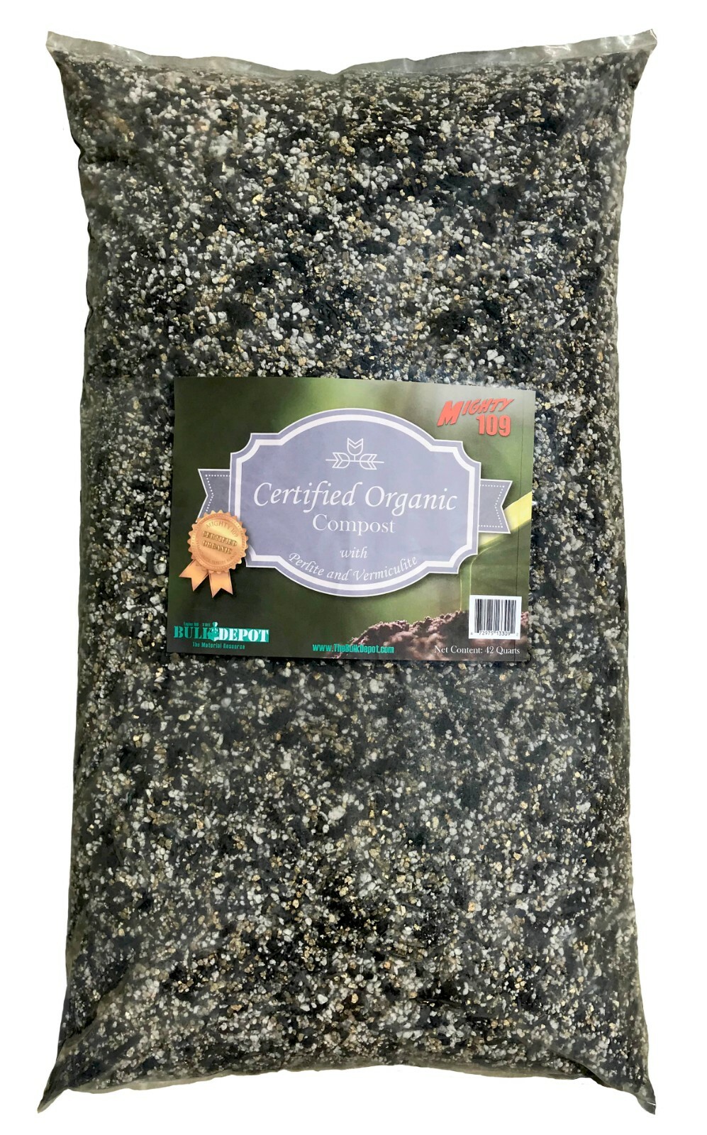 MIGHTY109 Certified Organic Compost with Perlite and Vermiculite, 42 Quarts