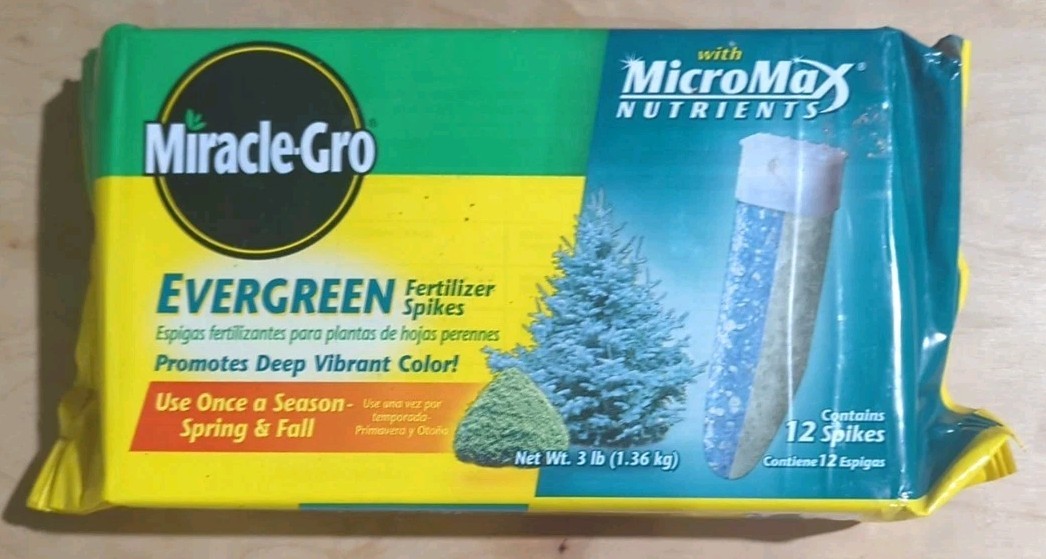 Miracle-Gro Evergreen Fertilizer Spikes 12 Spikes W/ Micromax Nutrients