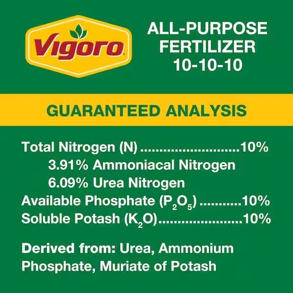 Vigoro 40lbs. All Purpose 10-10-10 Fertilizer for Plants & Gardens 4,000 sq. ft.