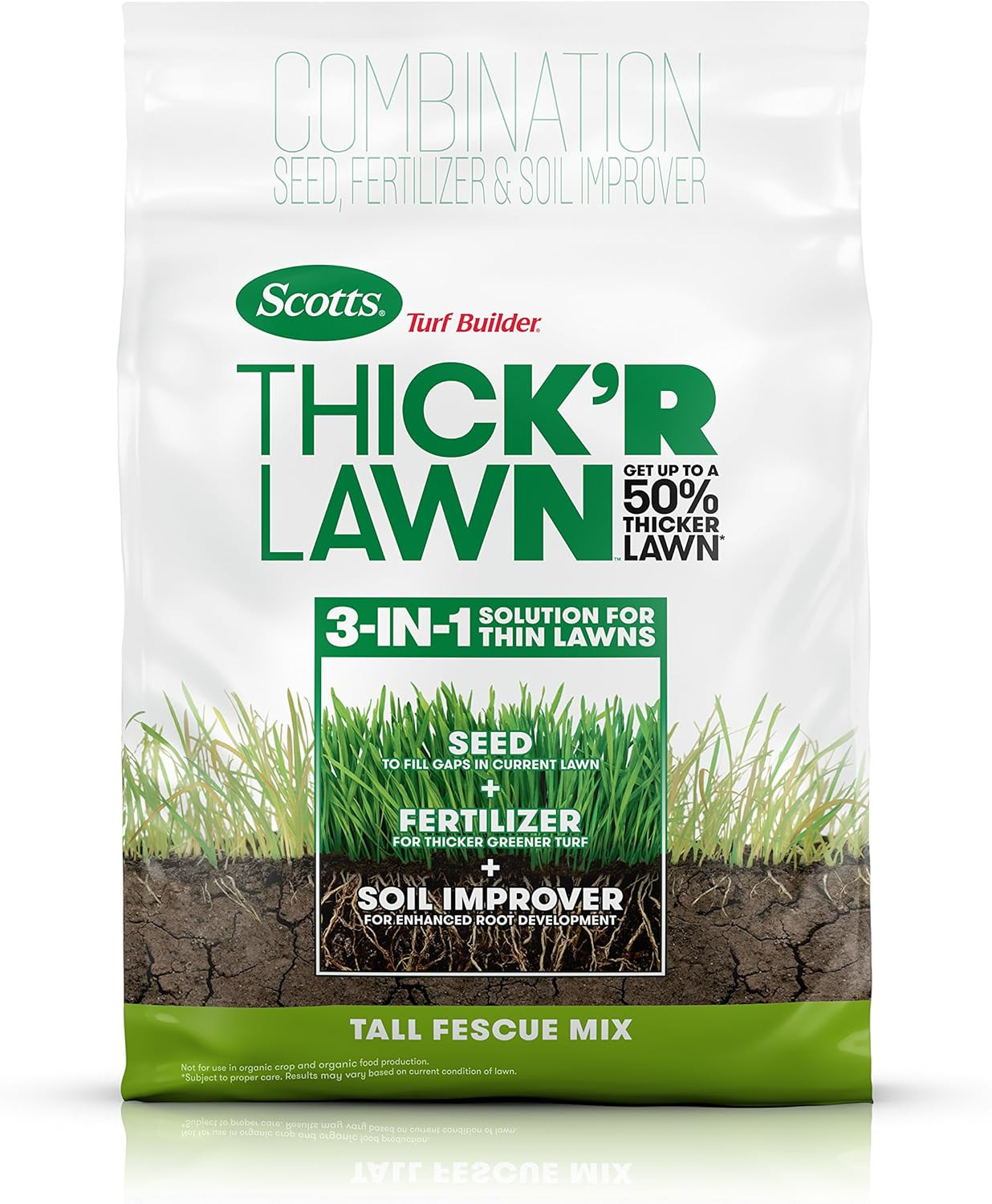 Scotts Turf Builder Thick’R Lawn Tall Fescue Mix, 40 Lbs. | Combination Grass Se