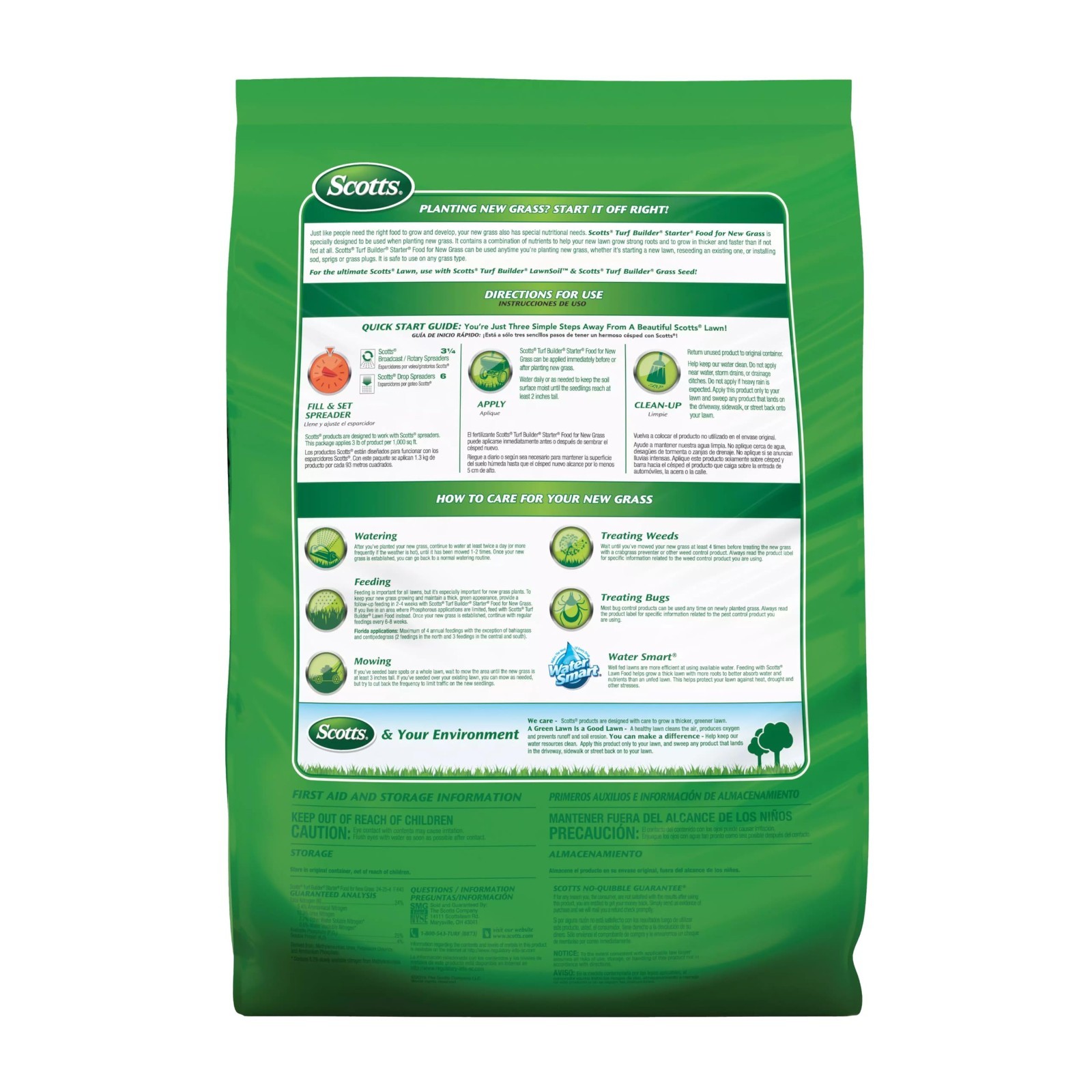 Lawn Fertilizer for New Grass & Sod – 15 lb Turf Builder, Covers 5,000 sq ft