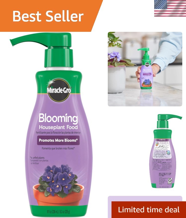 Miracle-Gro Blooming Houseplant Food 8 fl oz – Ensuring Abundant Indoor Flowers