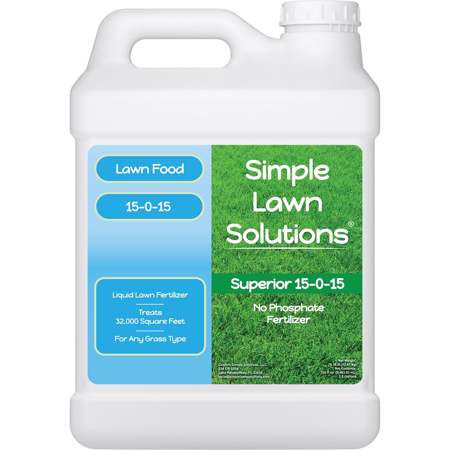 Superior 15-0-15 Liquid Lawn Fertilizer – Lawn Food for Growth & Green – Nitr…