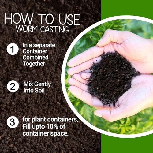 Worm Castings Organic Plant Food 2 lb Granules Indoor Outdoor Garden Soil