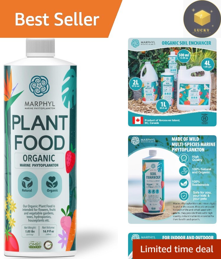All-Natural 16.9 Oz Plant Food – Nutrient-Rich for Flowers, Vegetables, & More