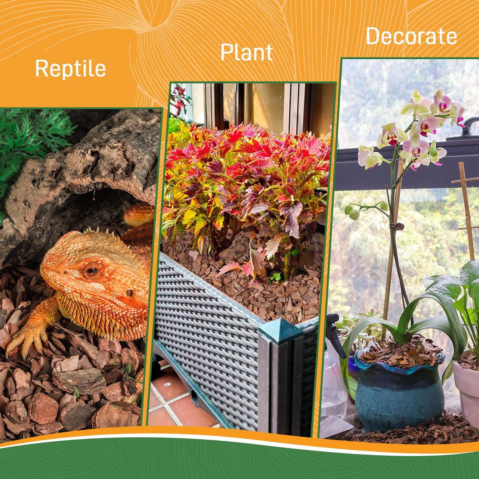 2qt Orchid Bark Horticultural Grade- Natural Mulch for Potted Plants, Root De…