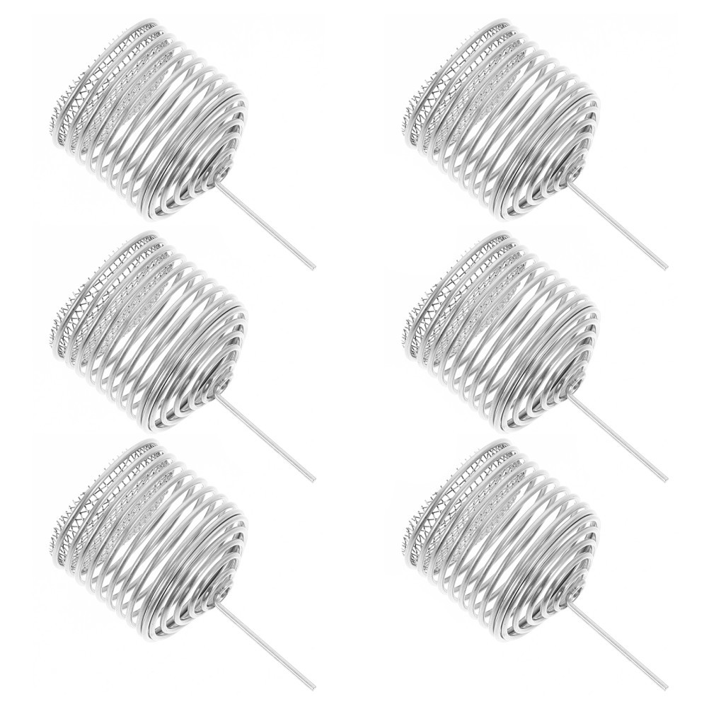 6Pcs Stainless Steel Fertilizer Holders for Outdoor Garden and Pot Plants Silver