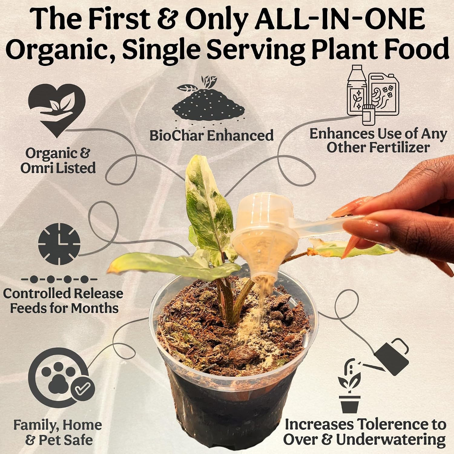 OMRI Listed 3lb Organic Fertilizer for Indoor & Garden Plants – Feeds 75 Plants