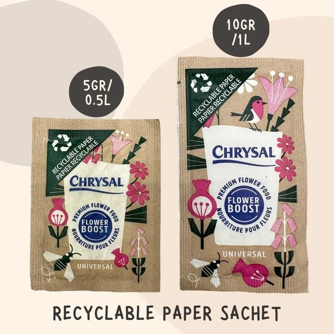 Chrysal Flower Boost Recyclable Flower Food for Floral Supplies 200 Count Sachet