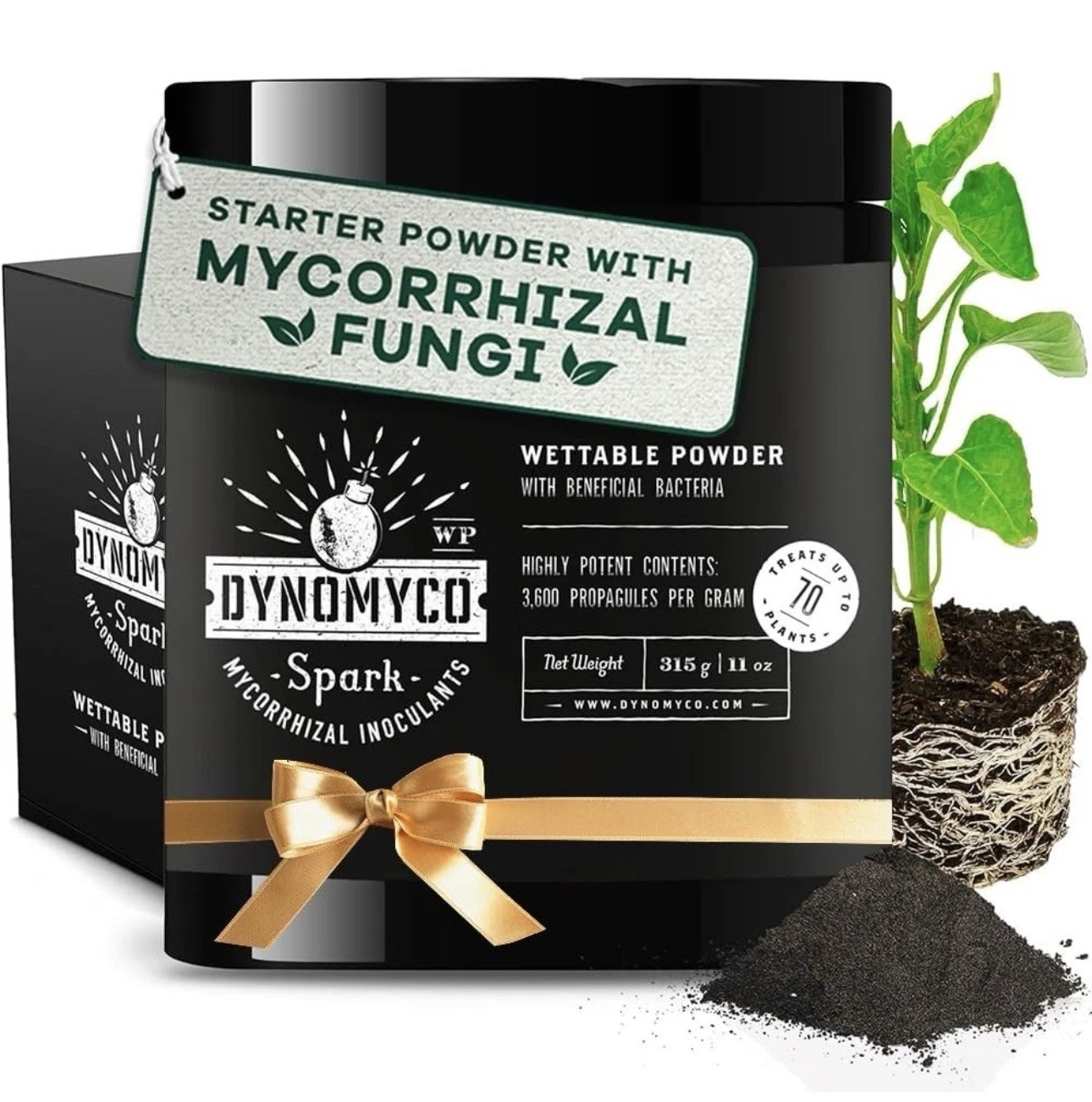 DYNOMYCO Spark WETTABLE Powder Mycorrhizal Inoculant- 115 GRAMS -Up To 25 Plants