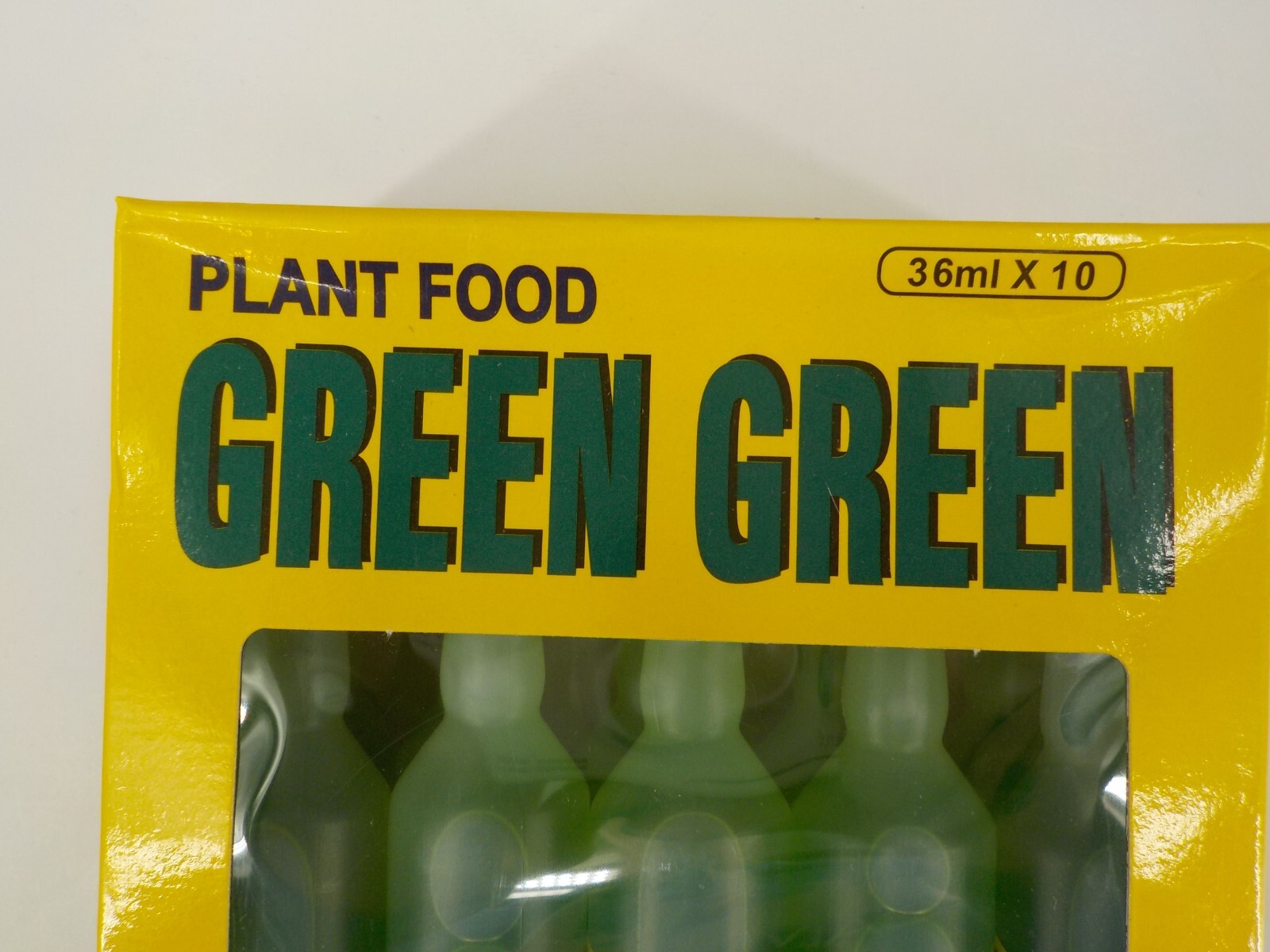 Green Green Liquid Plant Food 10 Pack of 36ml Bottles Instructions on Back NIP