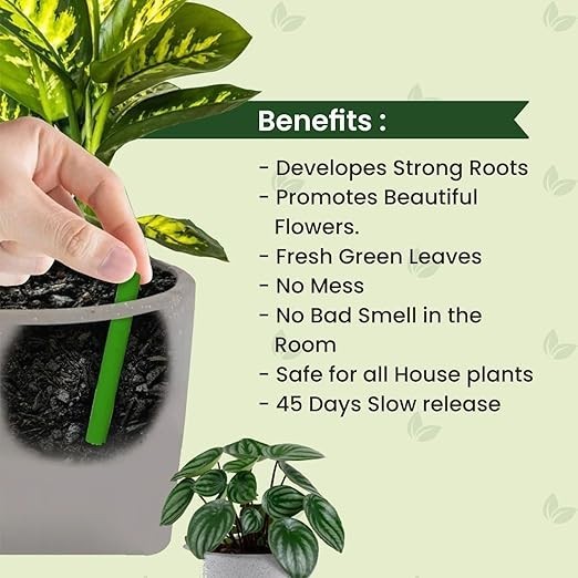 Fertilizer sticks for all Plants home Garden (40 fertilizer sticks), Soil Health