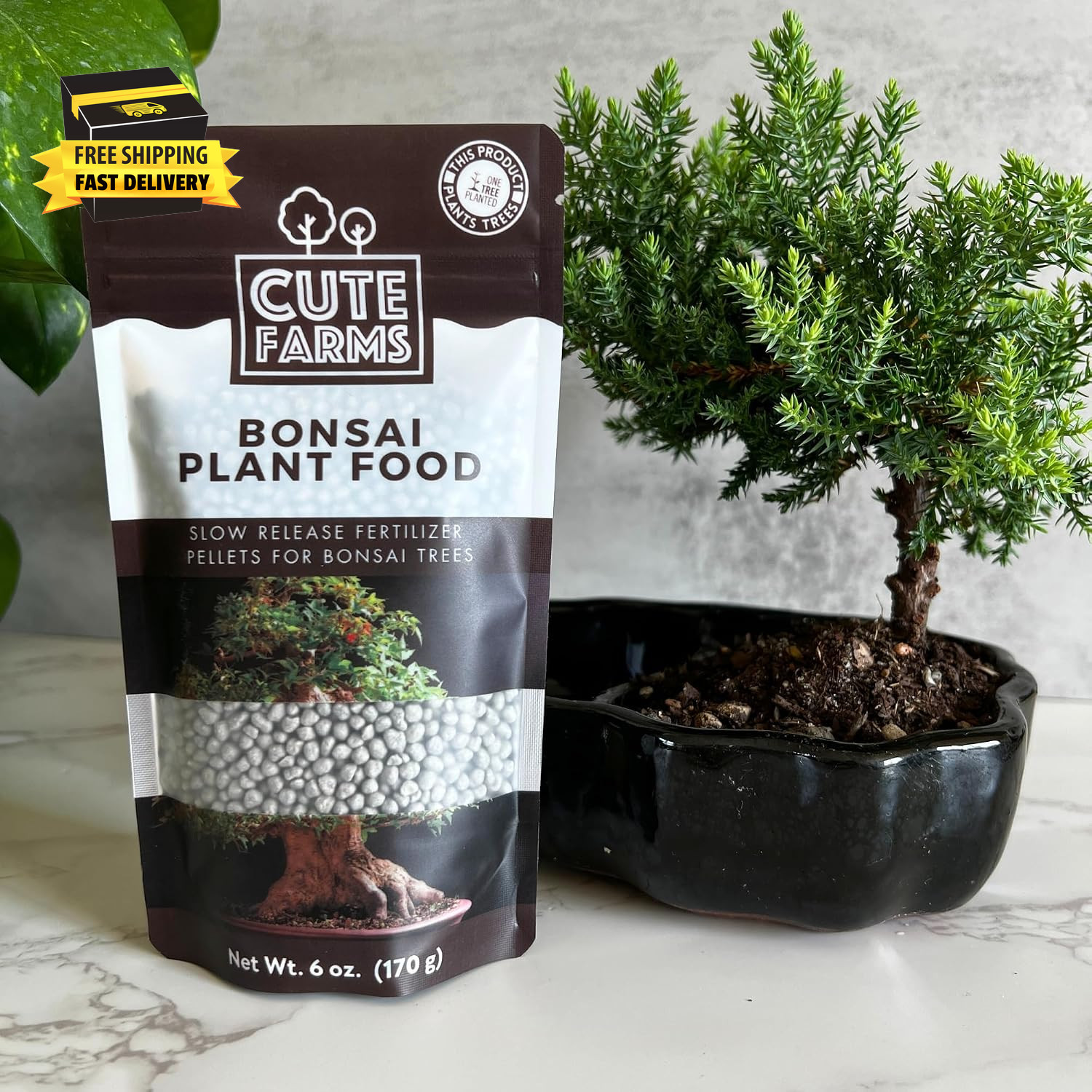 Bonsai Slow Release Fertilizer Pellets for Indoor and Outdoor Plants (6 Oz) Rese