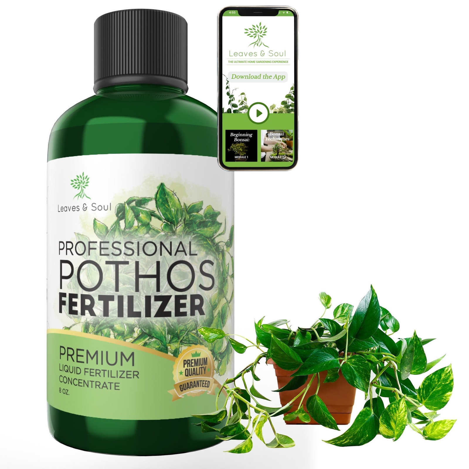 8oz Liquid Pothos Fertilizer – Concentrated 3-1-2 Houseplant Nutrient Blend