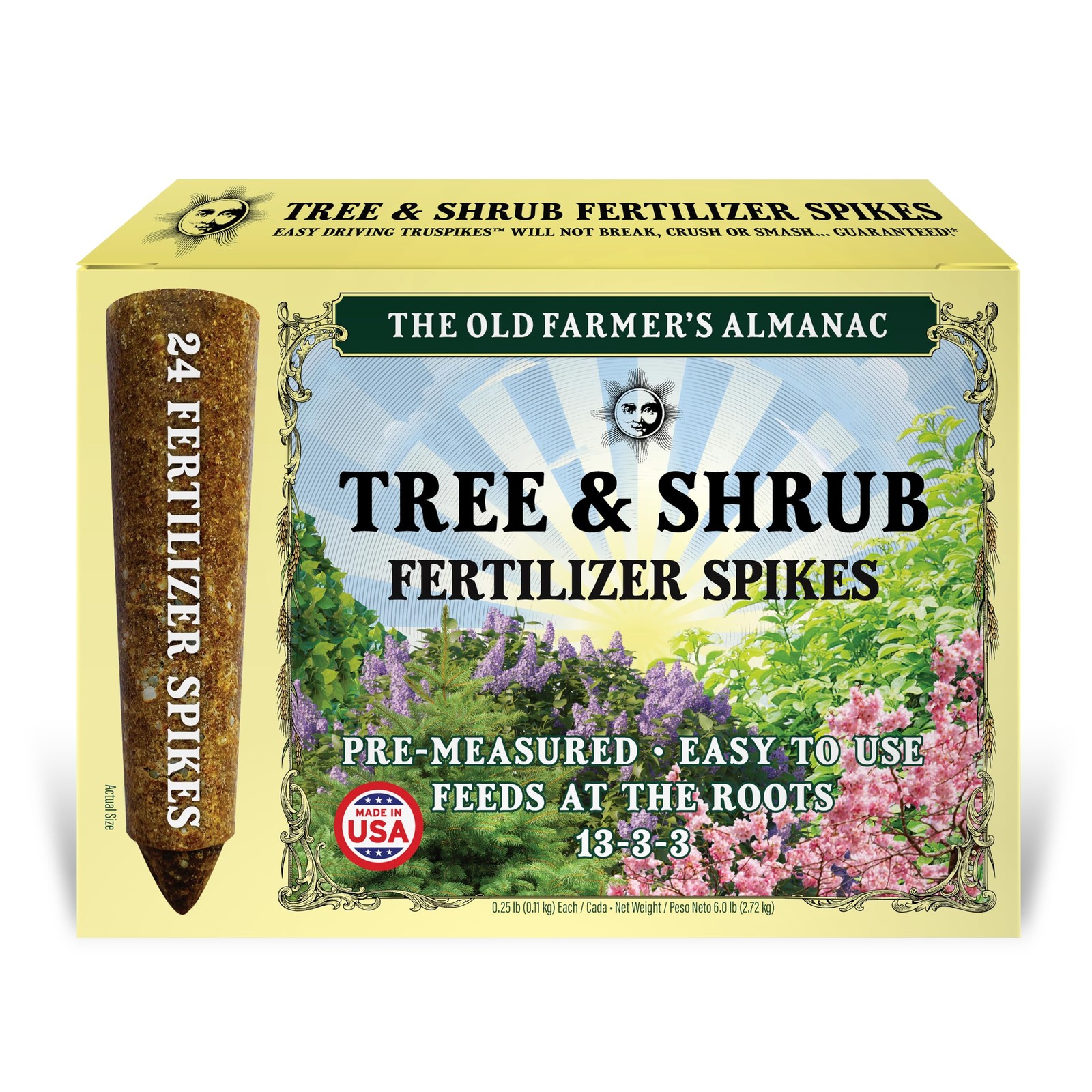 Tree & Shrub Fertilizer Spikes (Box of 24 Spikes – 6 Lbs) (OFA-FS1333-24)