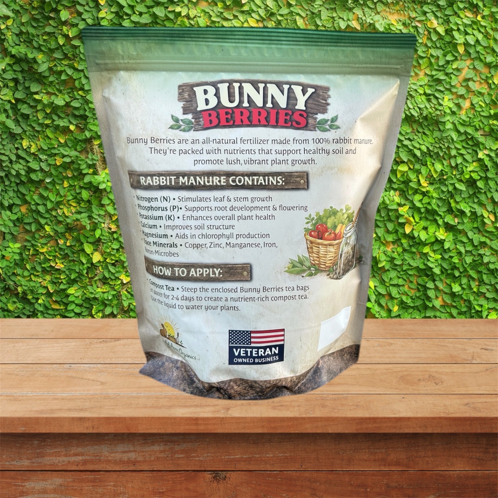 Bunny Berries Organic Rabbit Manure Tea Fertilizer 6 Pack