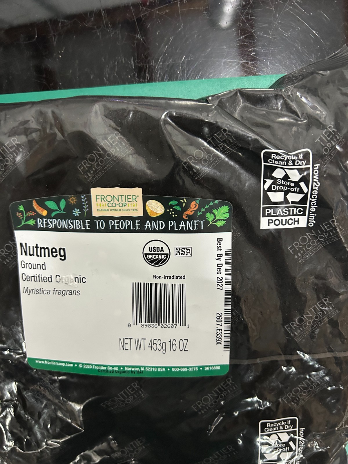 3-PACK lot Frontier Coop Organic Ground Cardamom Seed NO PODS Nutmeg 16 Oz 1LB