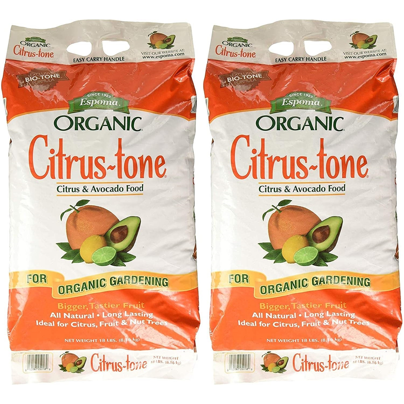 Espoma (#ESPCT18) Organic Citrus-Tone Citrus & Avocado Food, 18# (2 Pack)