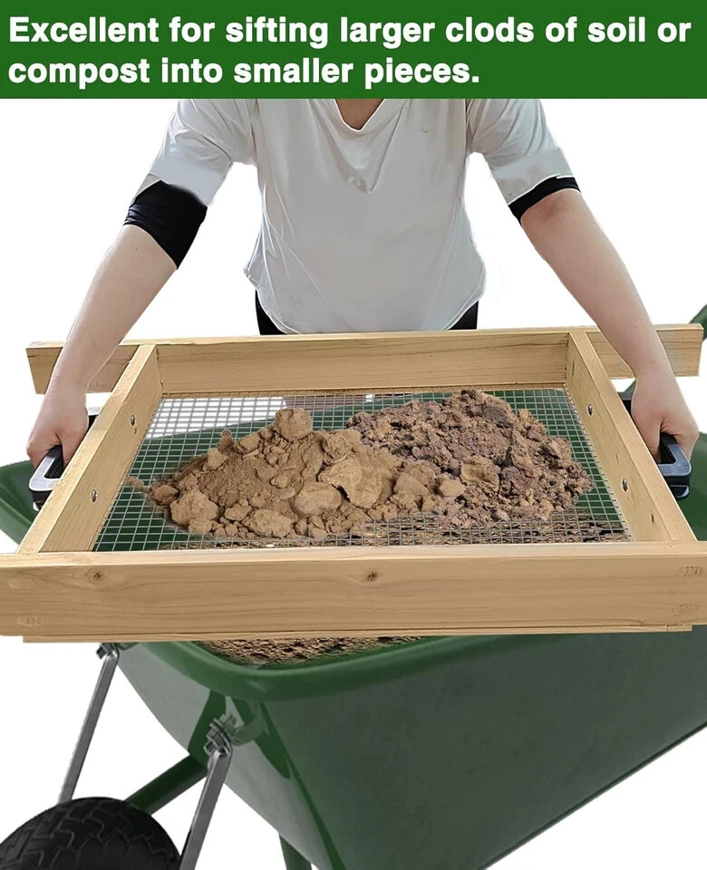 Large Soil Sifter, Dirt Sifter for Gardening, Use in a Wheelbarrow,…