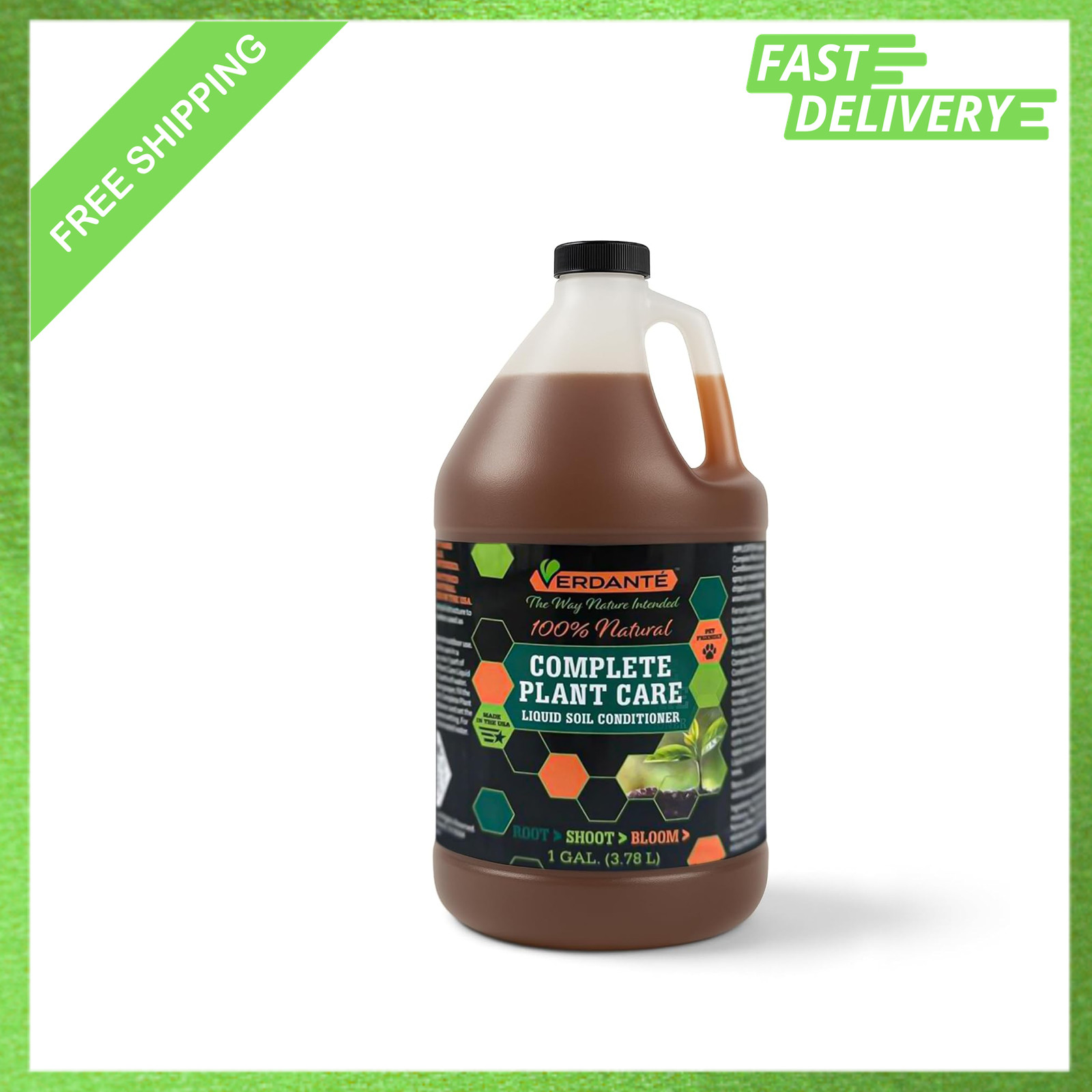 Liquid Soil Conditioner Concentrate 1 Gallon OMRI Listed for Lawn Garden Indoor