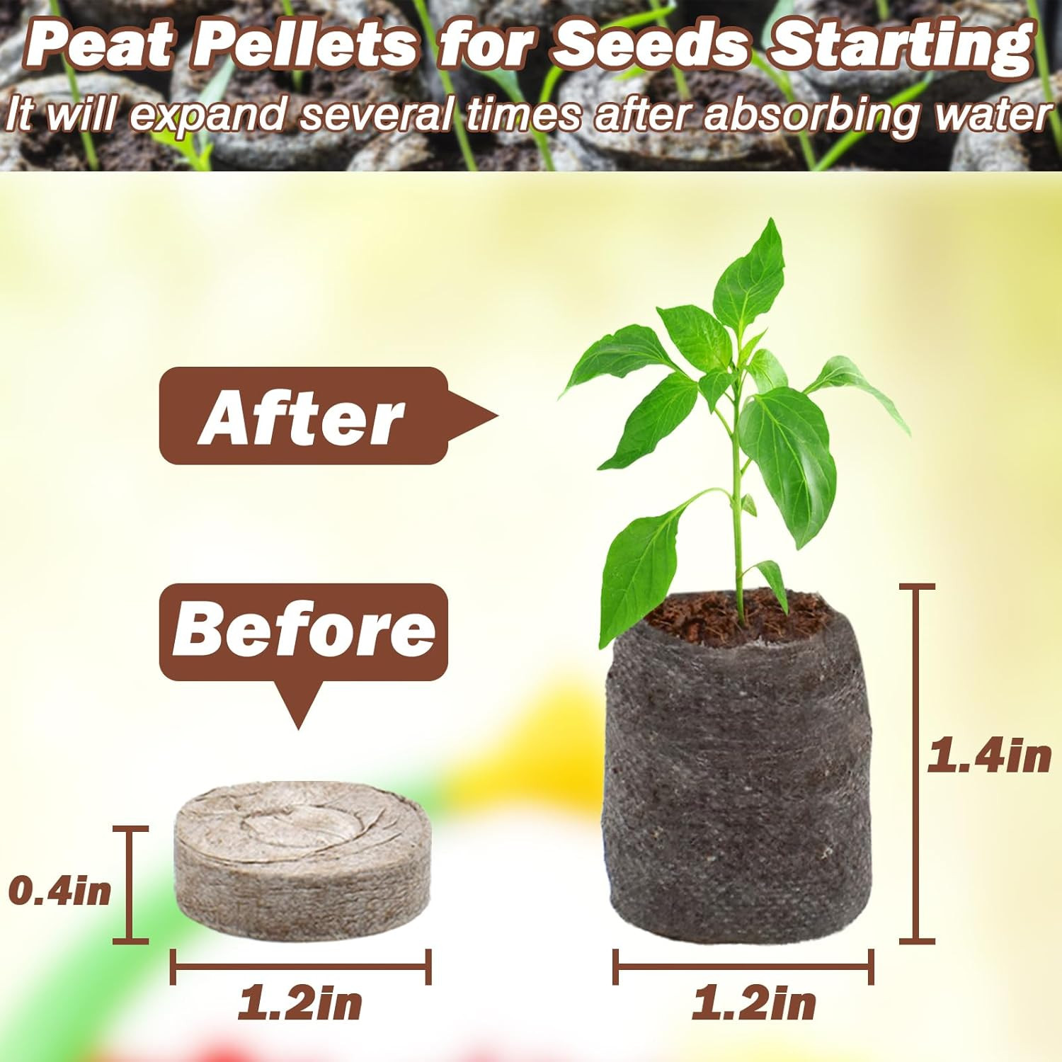 100Pcs 30Mm Peat Pellets for Seedlings, Seed Starter Pods Seed Starting Plugs So
