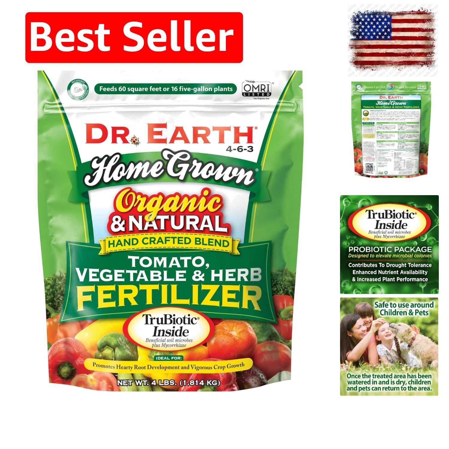 Organic 5 Tomato, Vegetable & Herb Fertilizer Poly Bag