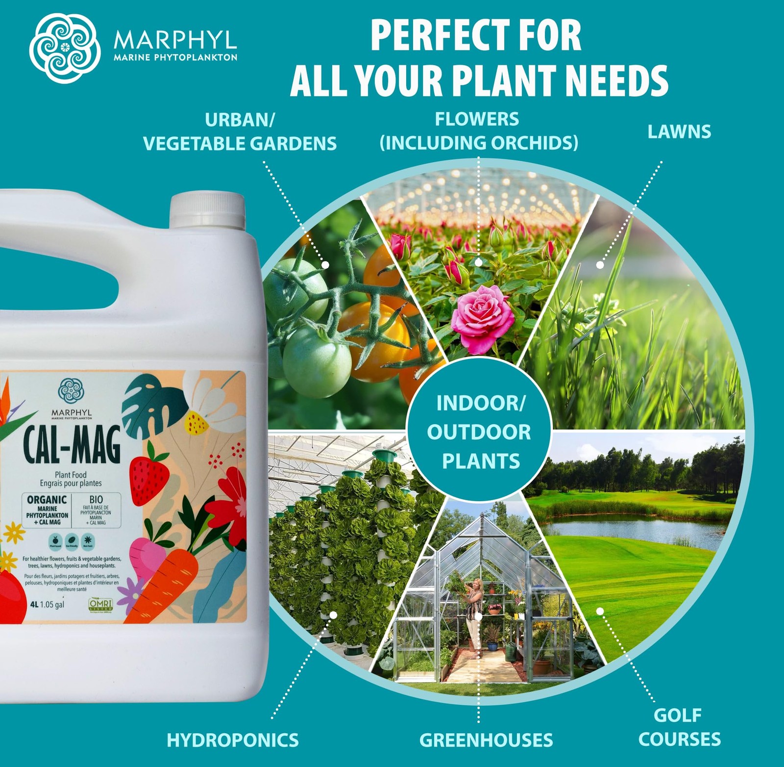 Organic Cal-Mag Liquid Fertilizer – Calcium & Magnesium Supplement to Correct…