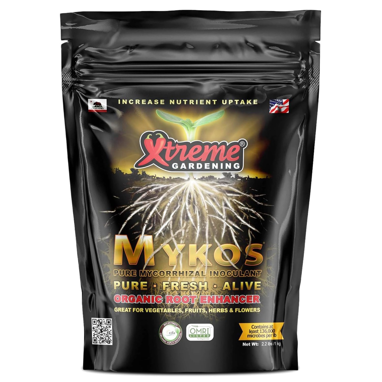 Mykos Mycorrhizae Granular Fungi Root Inoculant 2.2 lbs
