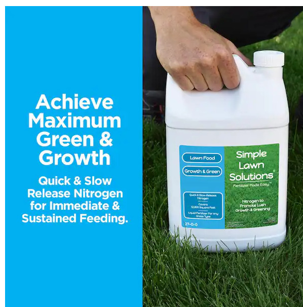 Lawn Food 128 oz. Liquid Lawn Fertilizer Growth and Green 27-0-0 12,800 sq. ft.