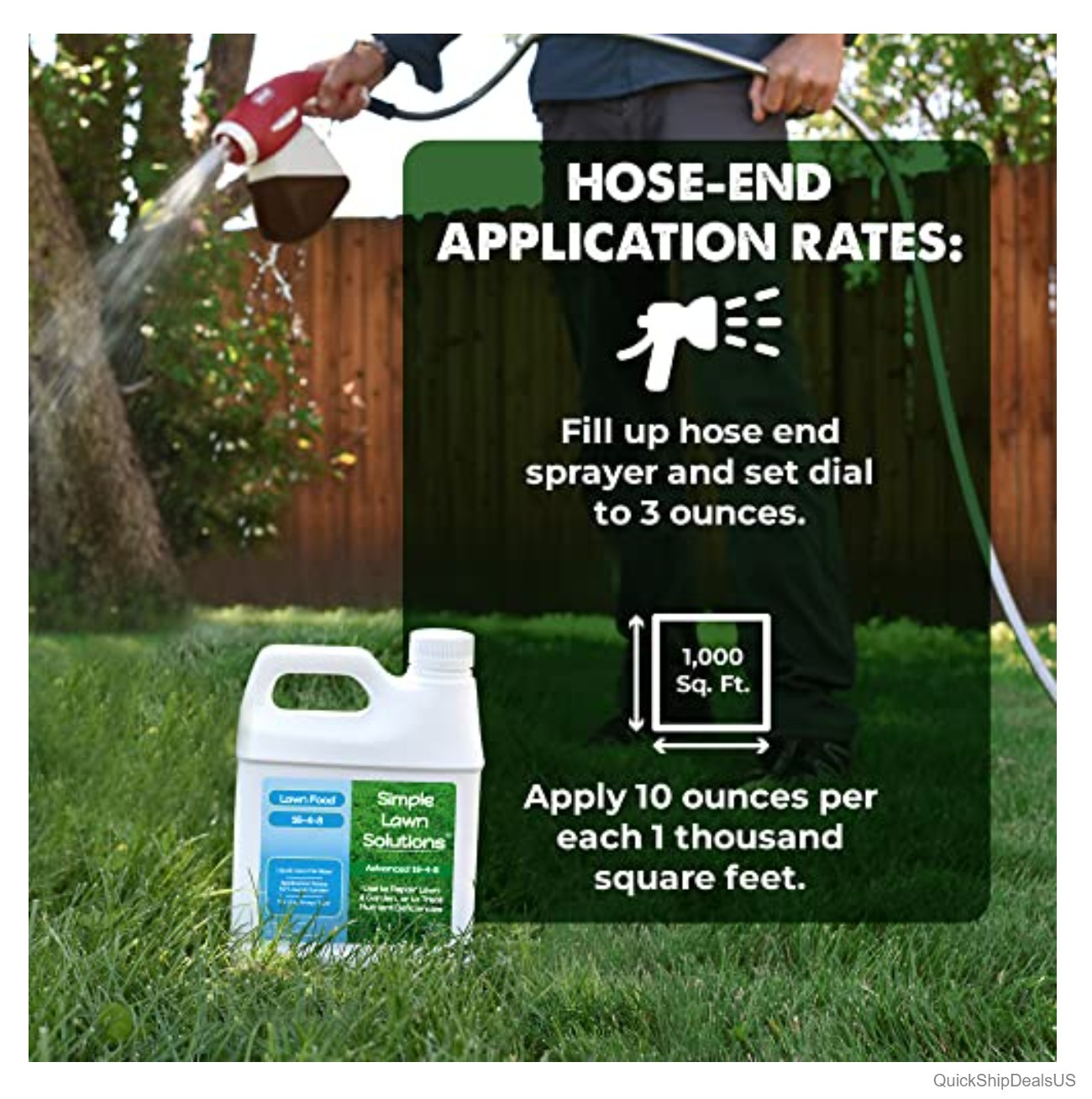Liquid Lawn Fertilizer 16-4-8 NPK Concentrated Spray For All Grass Types
