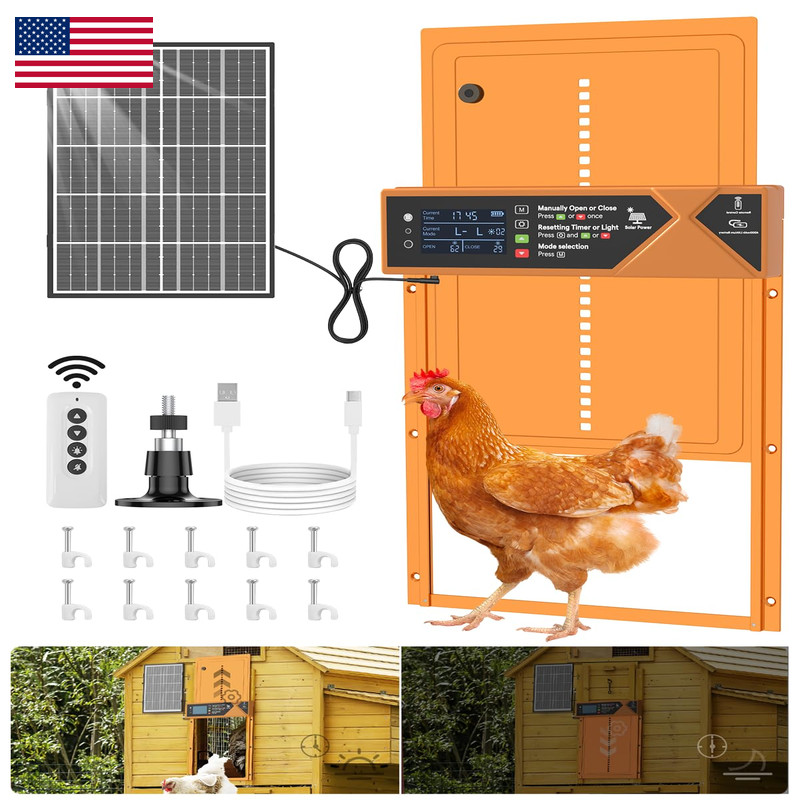 Asfrost Large Automatic Chicken Coop Door 4000Mah High Capacity Chicken Coop