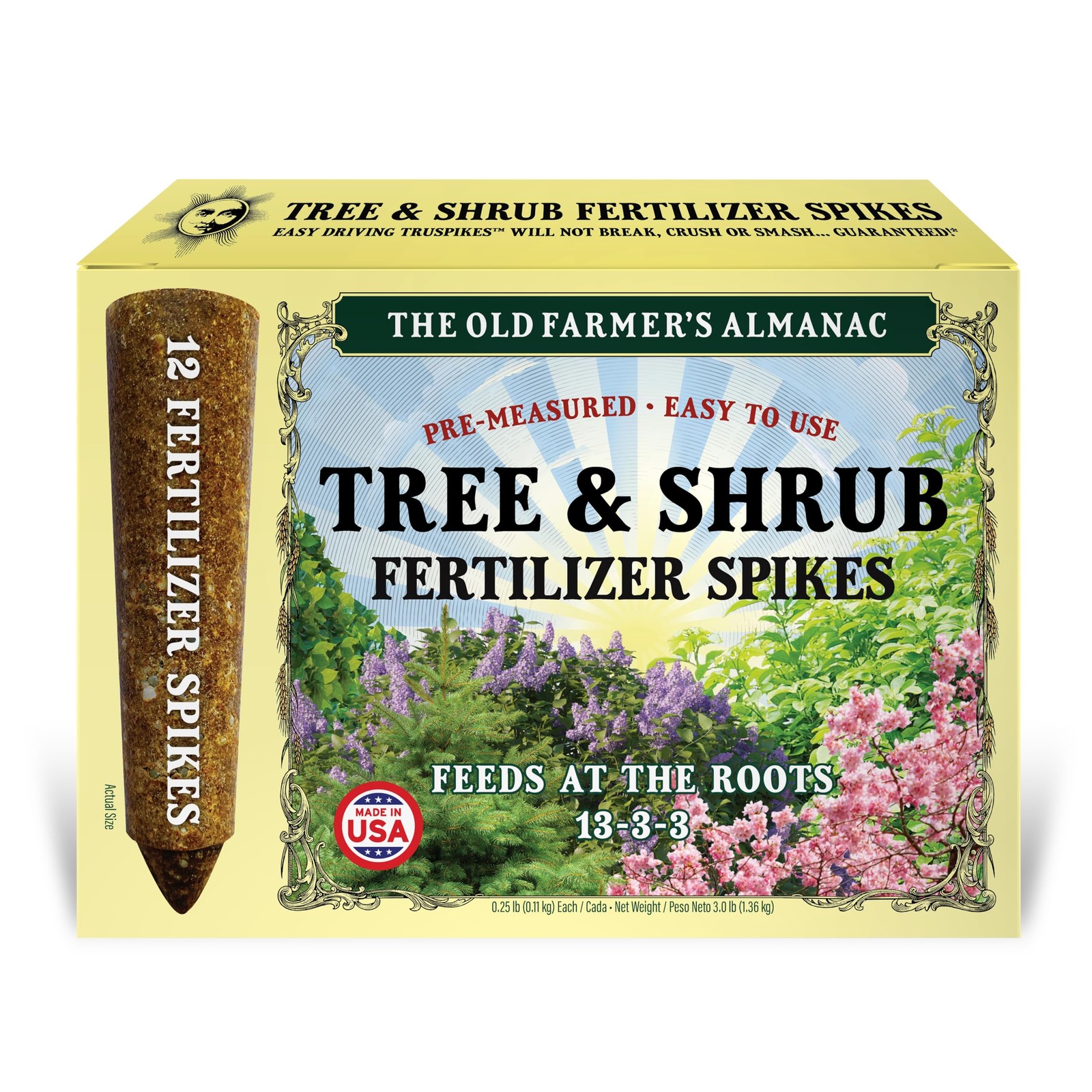 Tree & Shrub Fertilizer Spikes (Box of 12 Spikes – 3 Lbs)